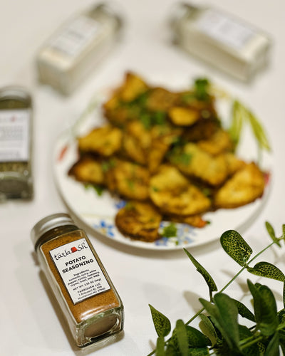 Roasted Potatoes with Tarboush Potato Seasoning, Oregano, Garlic, and Onion Powder